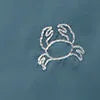 Swim Trunks with Embroidered Crabs