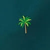 Palm Tree Print Reversible Swim Trunks