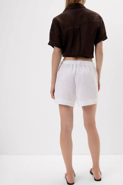 The Pure Linen Shorts in Linen Fabric