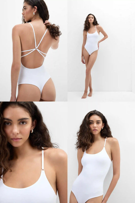 Fresh Bamboo Bodysuit with Back Crisscross
