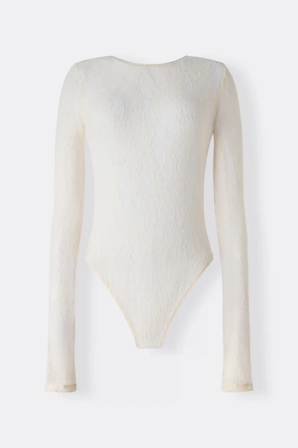 Stretch Lace Long Sleeve Bodysuit