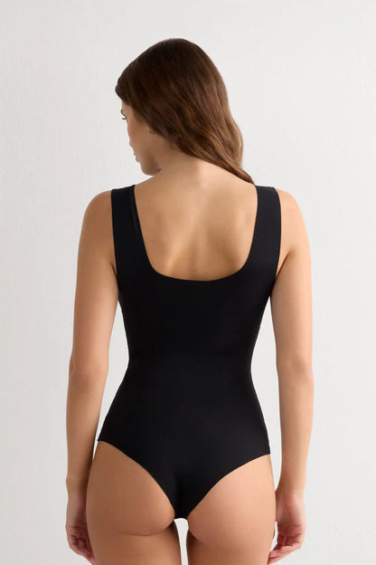 Raw Edge Cotton Bodysuit