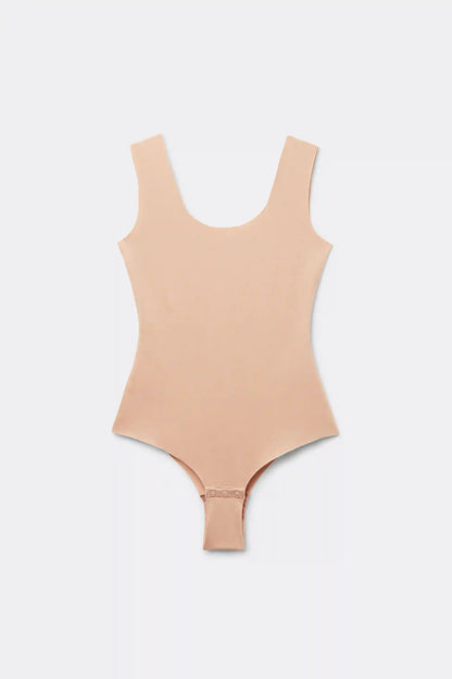 Raw Edge Cotton Bodysuit