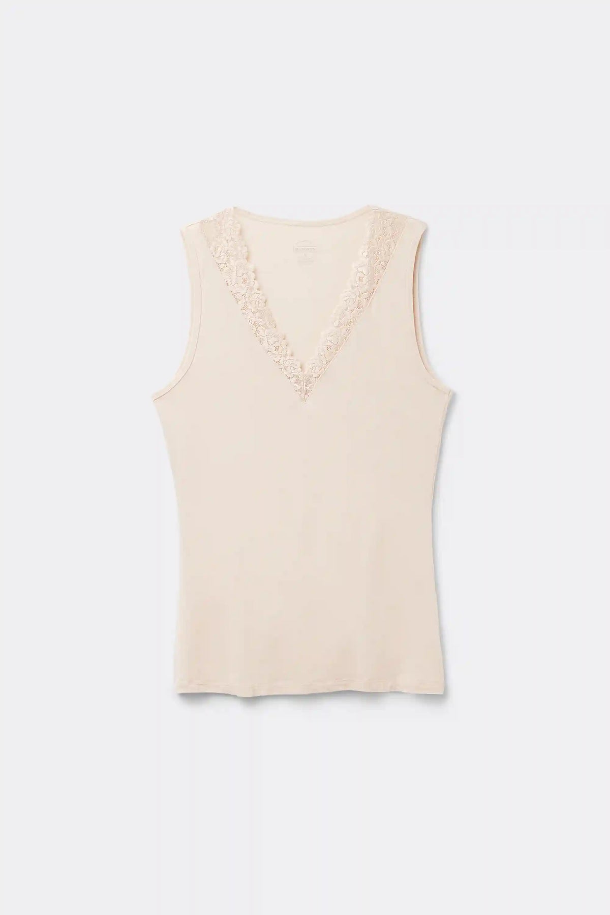 Pretty Flower Modal and Lace Tank Top
