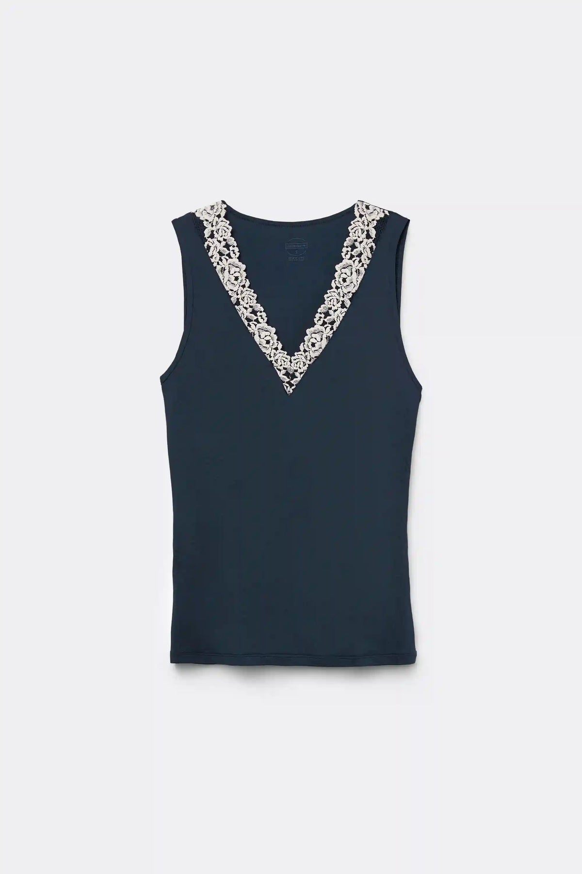 Pretty Flower Modal and Lace Tank Top