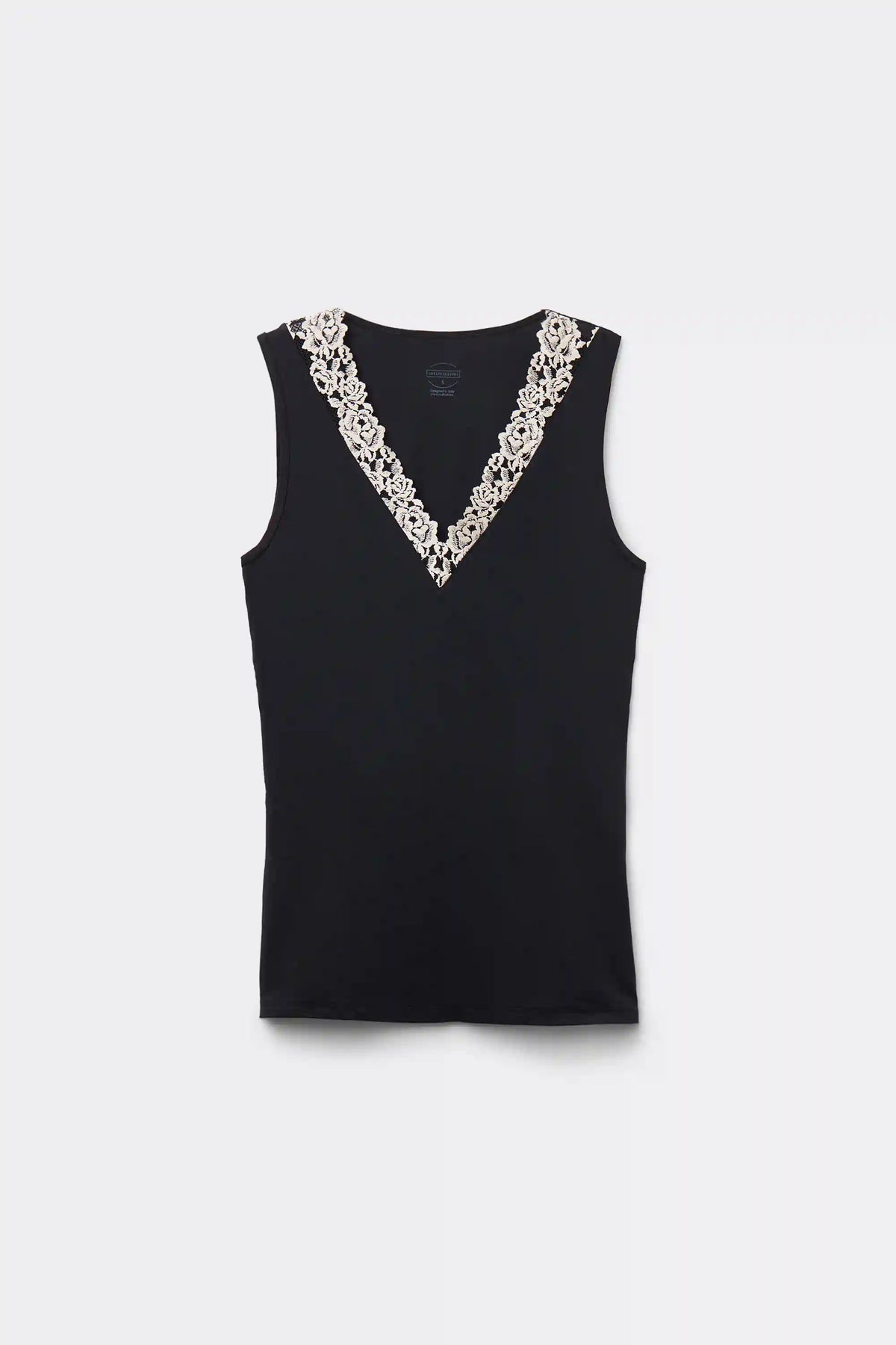 Pretty Flower Modal and Lace Tank Top