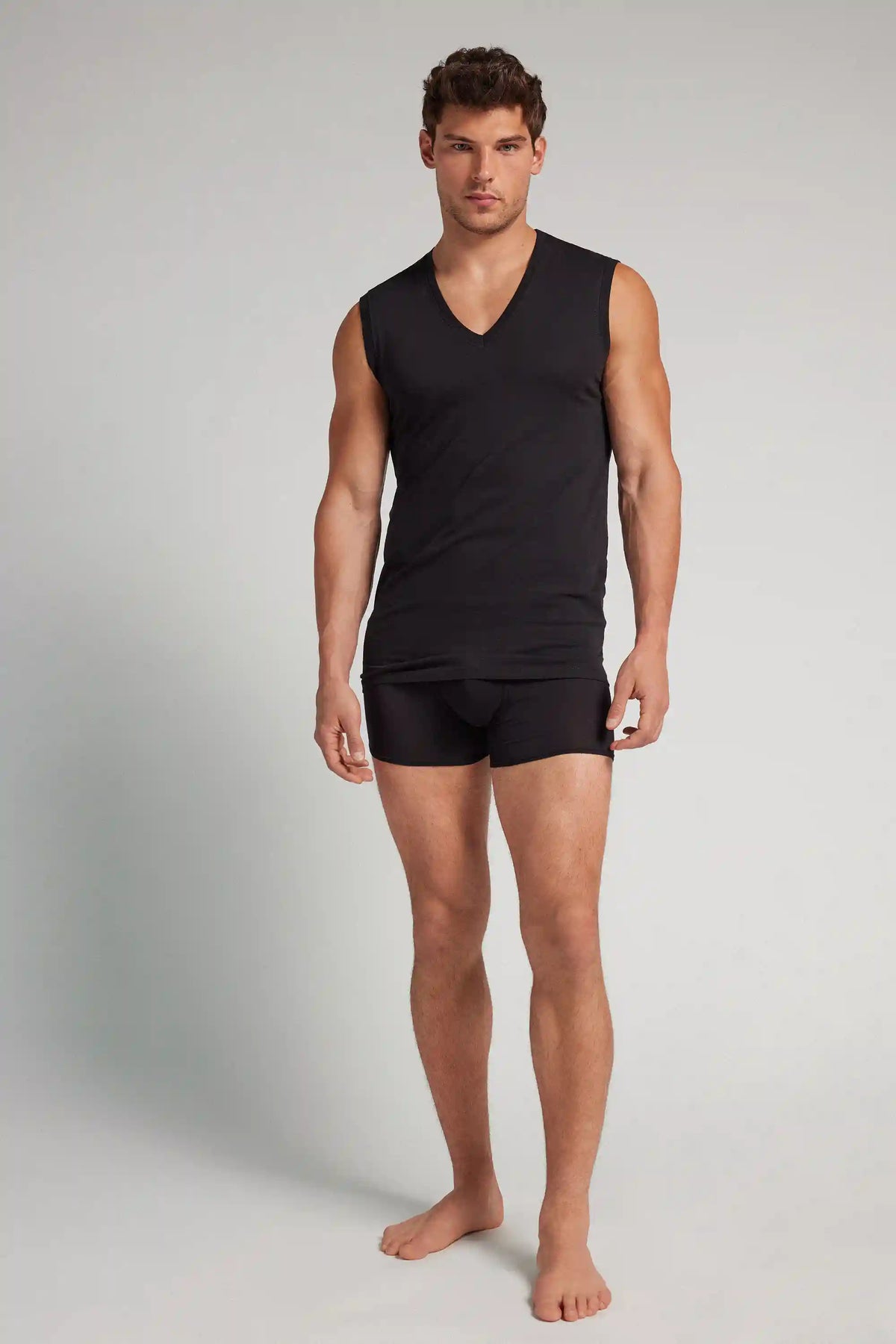 100% Extrafine Superior Cotton V-Neck Tank Top