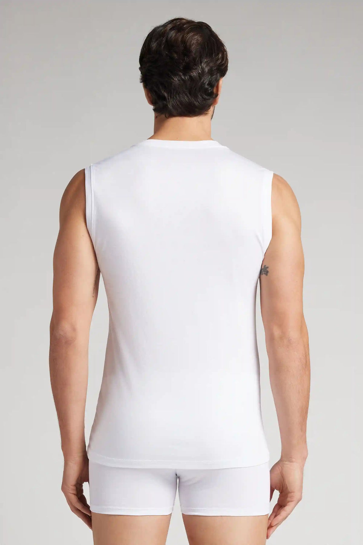 Mercerized Cotton V-Neck Tank Top filo Premium