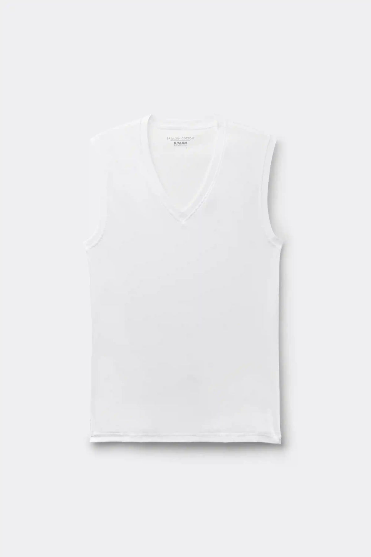 Mercerized Cotton V-Neck Tank Top filo Premium