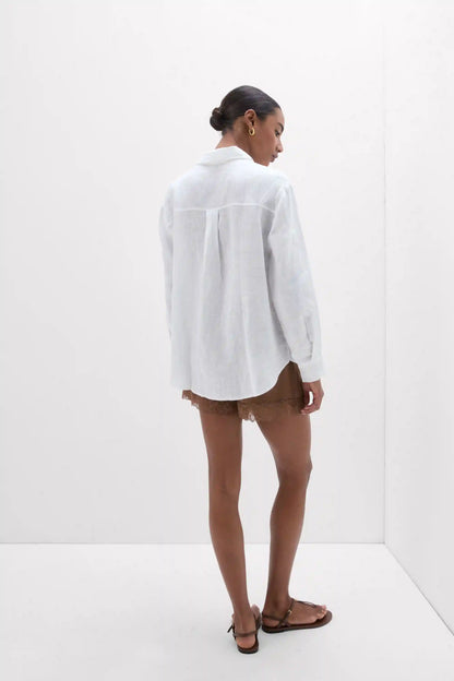The Pure Linen Shirt in Linen Fabric