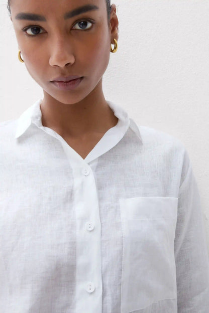 The Pure Linen Shirt in Linen Fabric