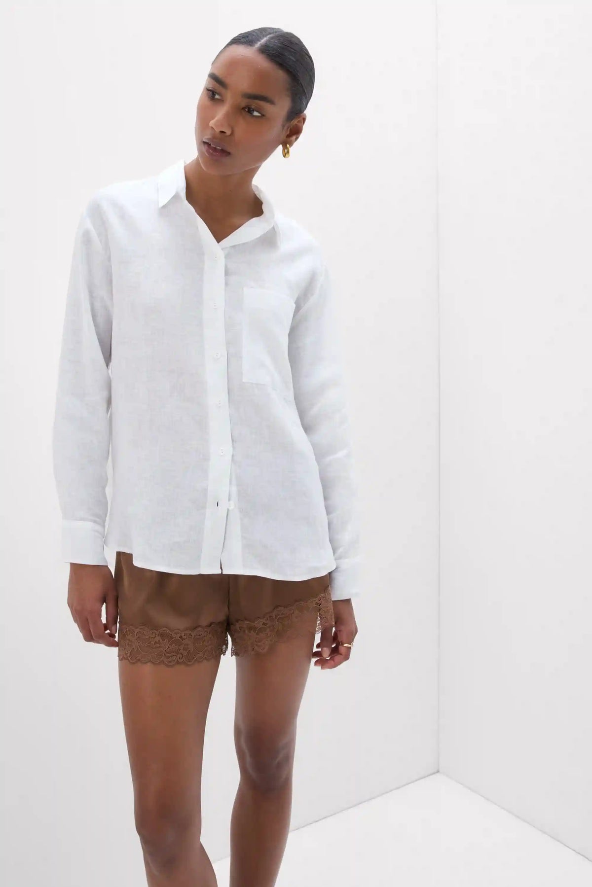 The Pure Linen Shirt in Linen Fabric