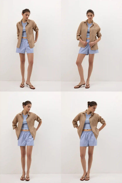 The Pure Linen Shirt in Linen Fabric