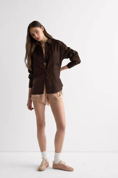 The Pure Linen Shirt in Linen Fabric