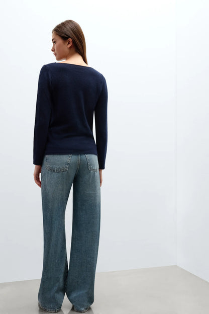 100% Cashmere Long Sleeve Top