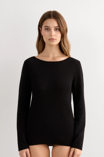 100% Cashmere Long Sleeve Top