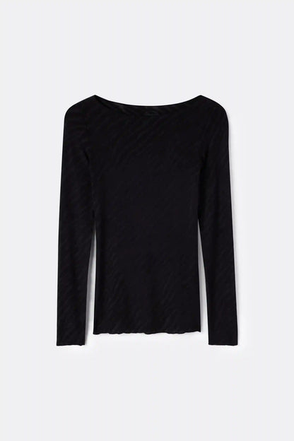 Zebra Print Top in Ultralight with Cashmere