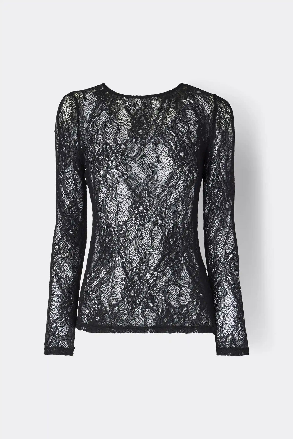 Stretch Lace Long Sleeve Top