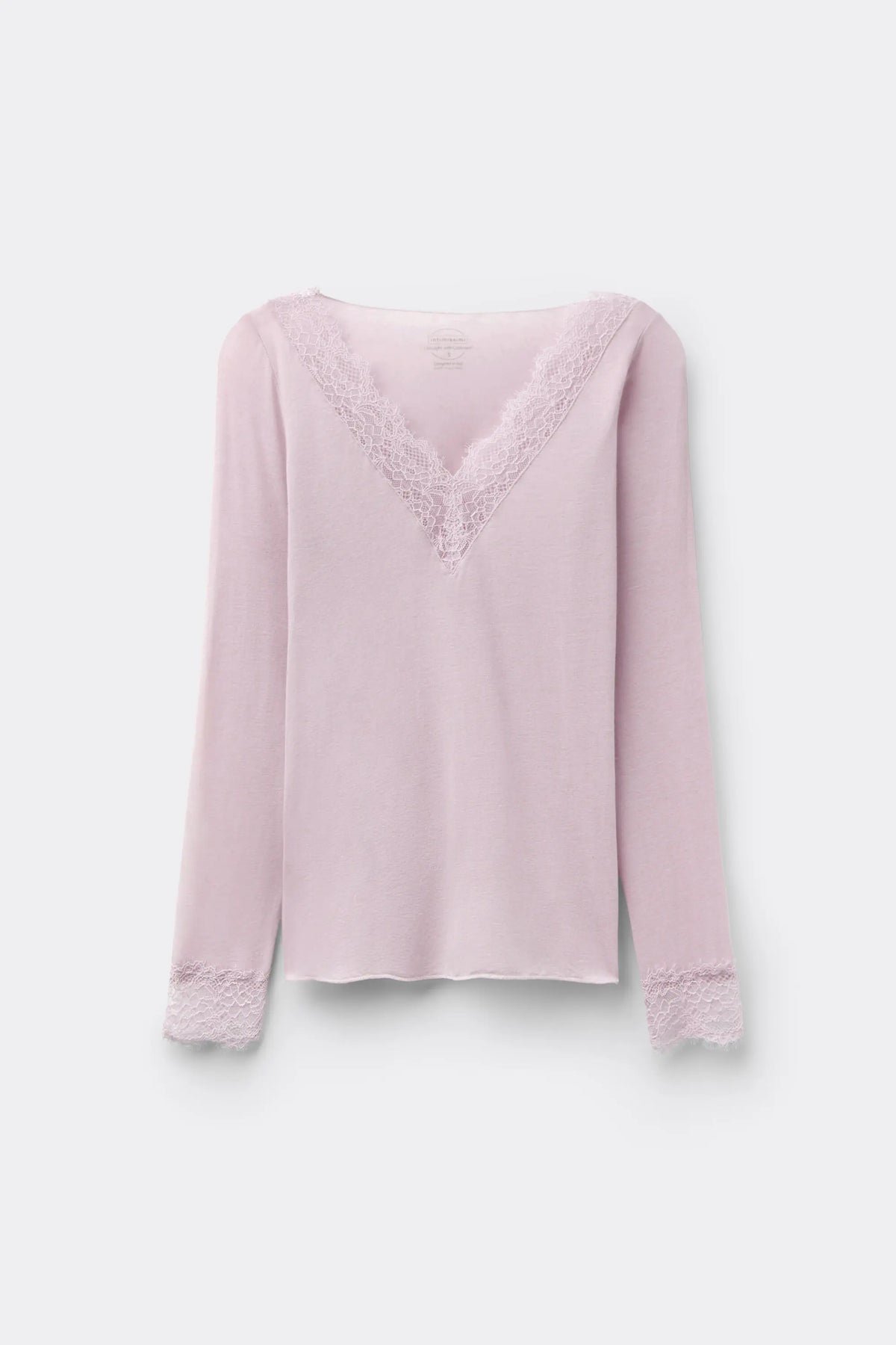 Ultralight Cashmere Lace Long Sleeve Shirt