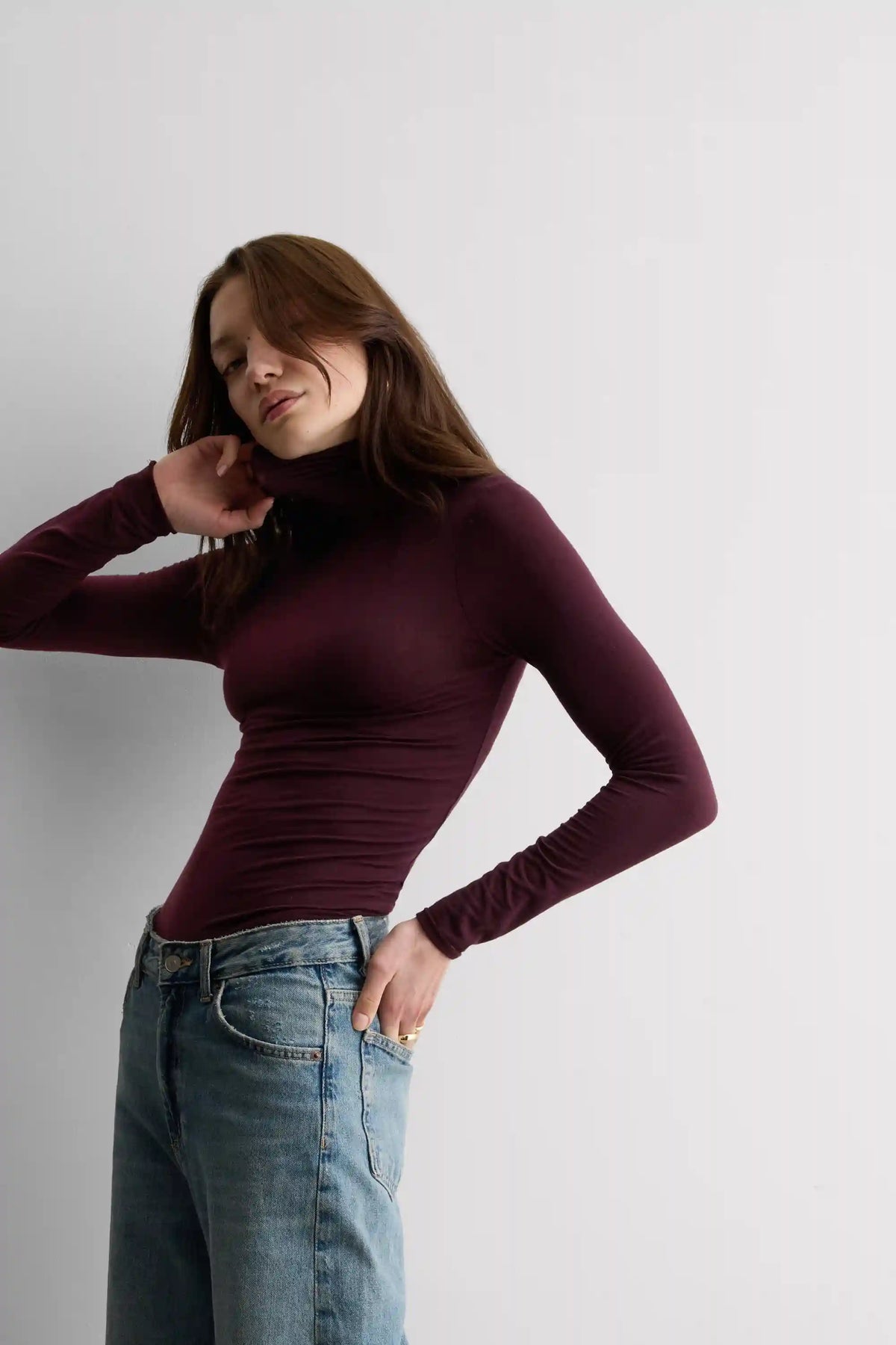 Modal Cashmere Ultralight High-Neck Top
