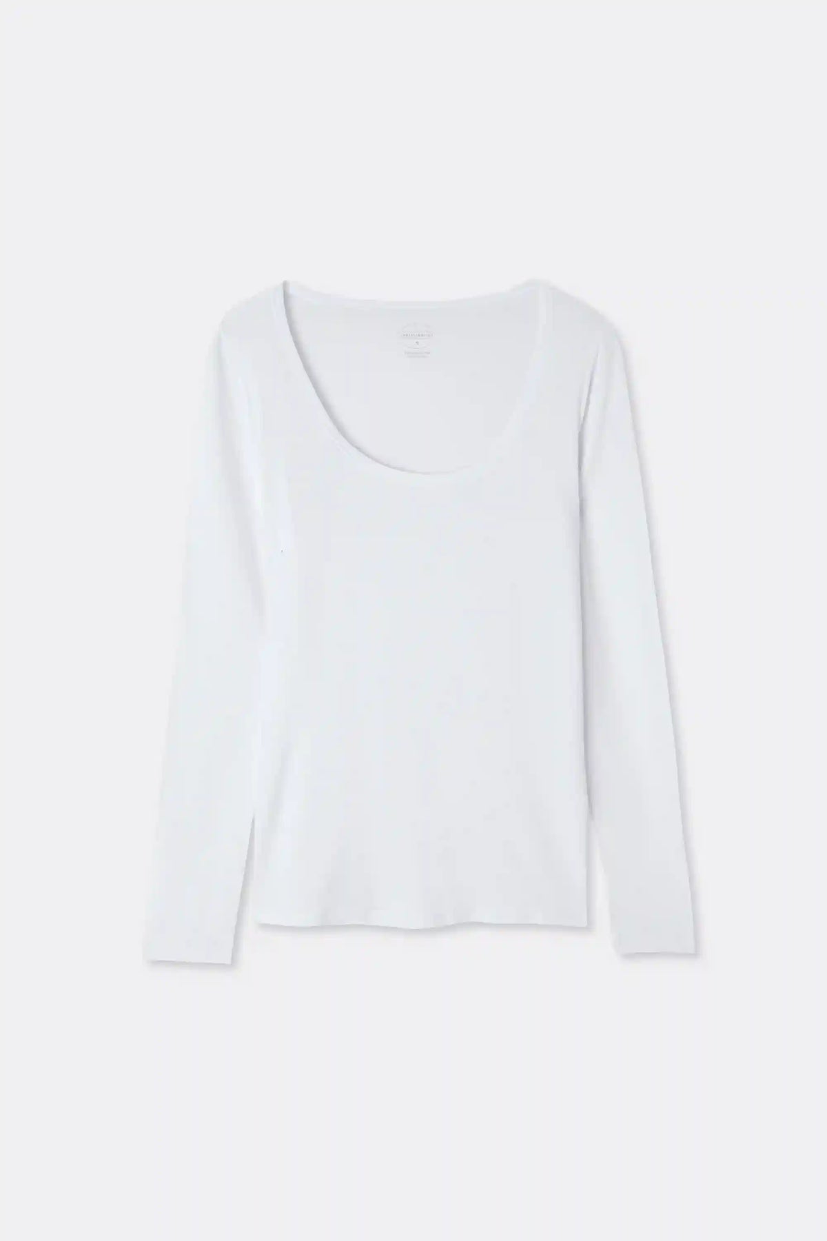 Long Sleeve Scoop Neck Top in Micro-modal
