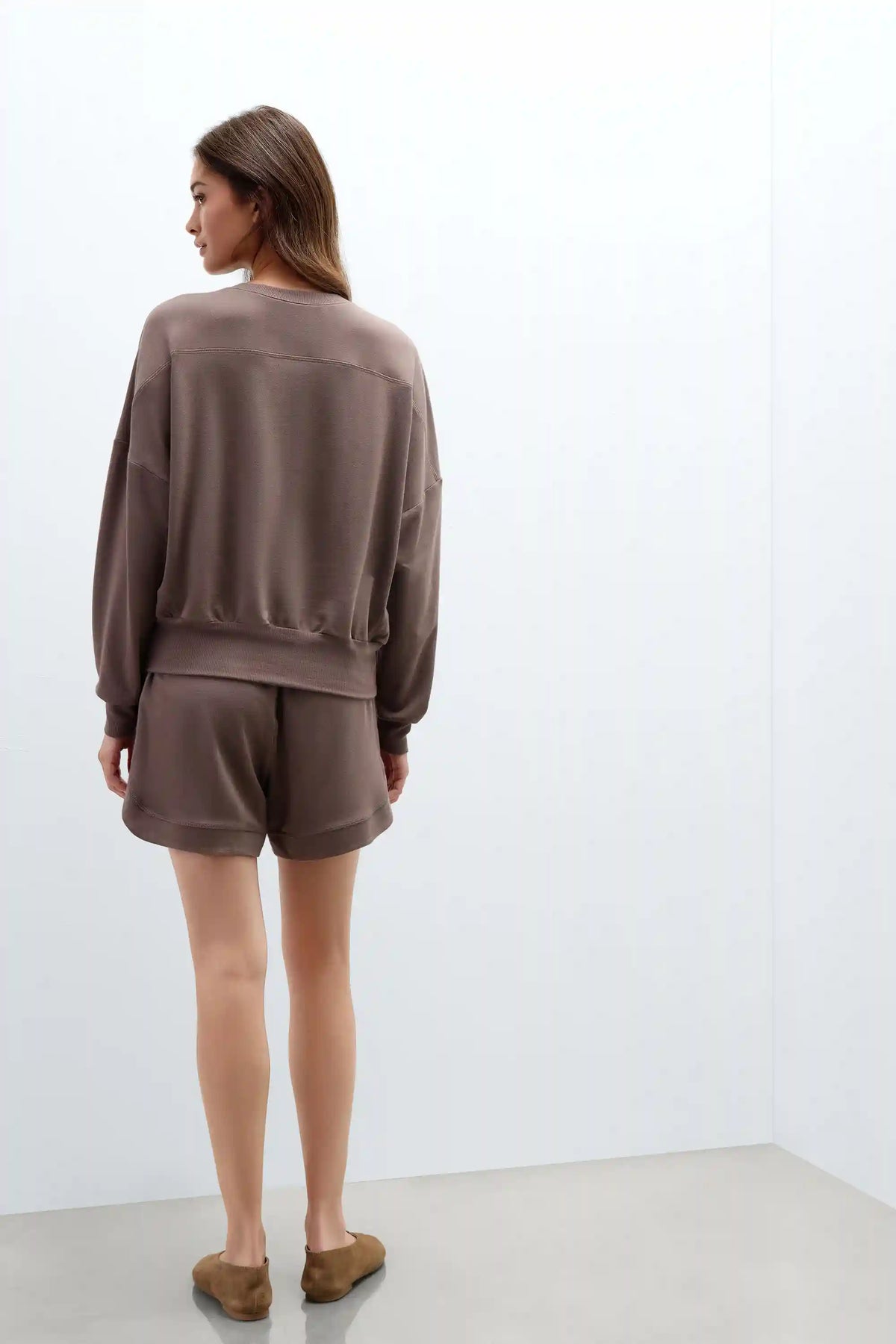 Sporty & Chic Long Sleeve Top in Modal and Cotton