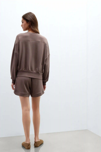 Sporty & Chic Long Sleeve Top in Modal and Cotton
