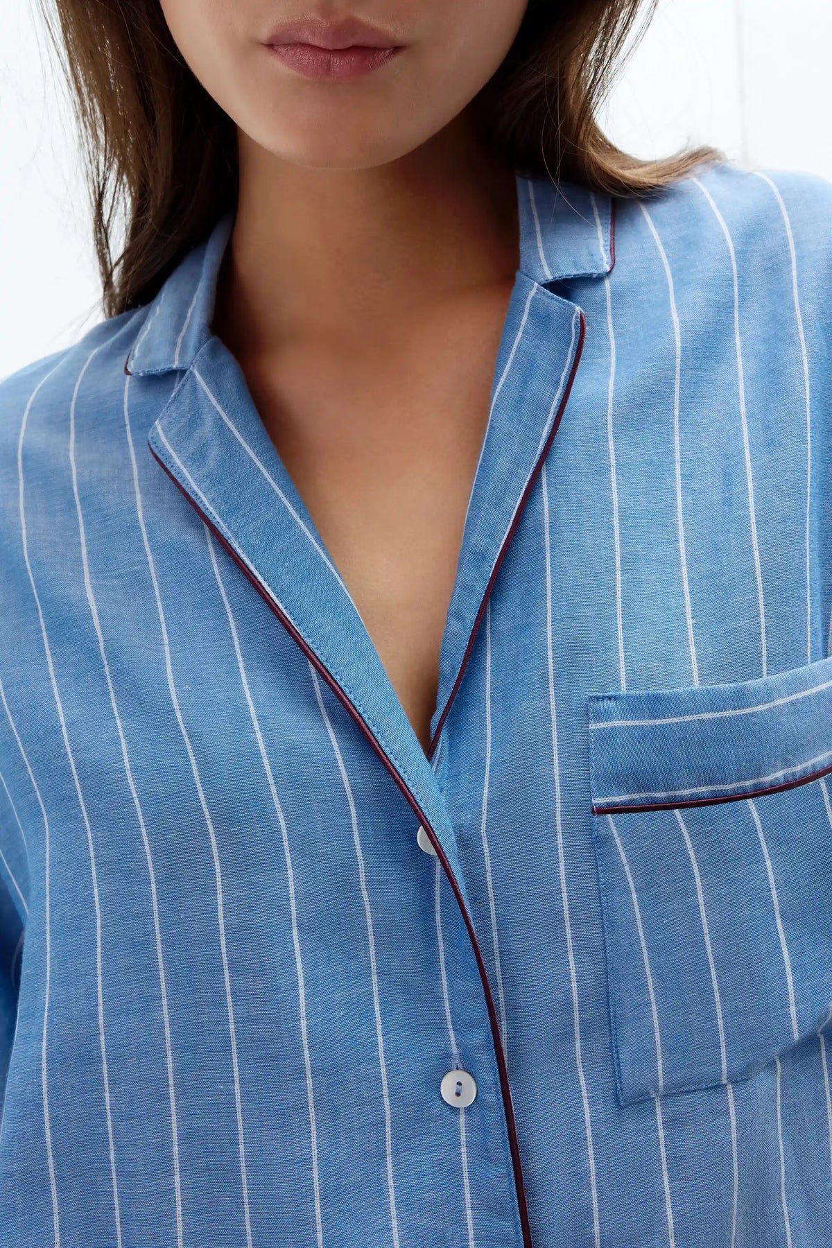 Preppy Stripes Woven Cotton Shirt