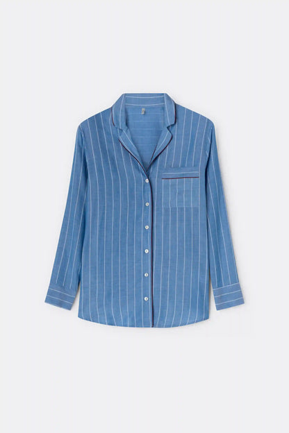 Preppy Stripes Woven Cotton Shirt