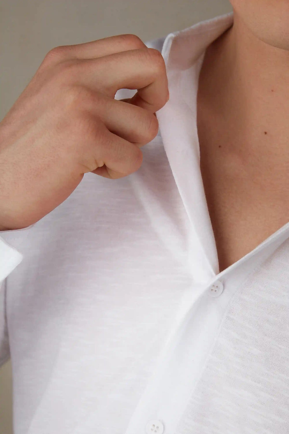 Slub Cotton Long Sleeve Shirt