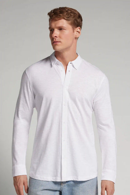 Slub Cotton Long Sleeve Shirt