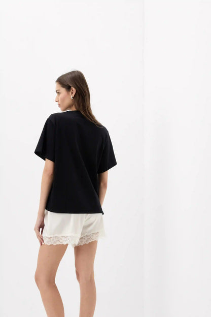 Boxy Fit Short Sleeve Top in Cotton