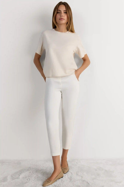 Boxy Fit Short Sleeve Top in Cotton