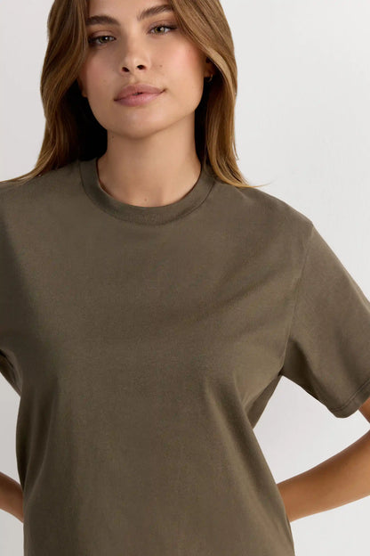 Boxy Fit Short Sleeve Top in Cotton