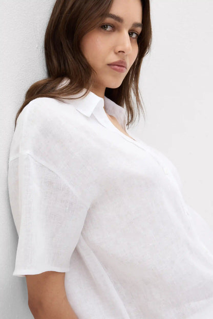 The Pure Linen Short Sleeve Shirt in Linen Fabric