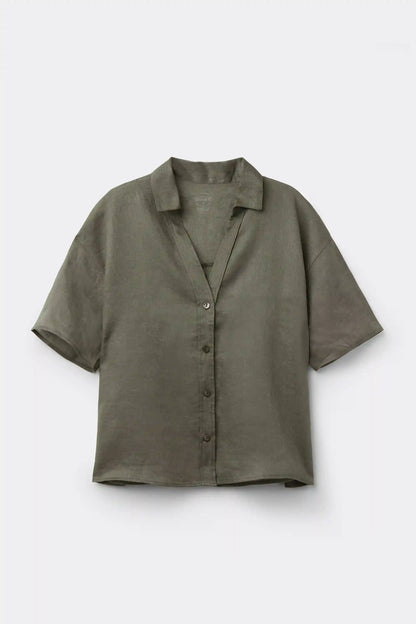 The Pure Linen Short Sleeve Shirt in Linen Fabric