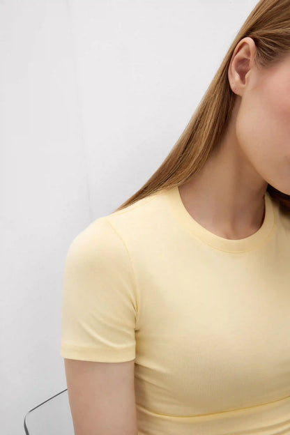 Stretch Superior Cotton Short Sleeve Top