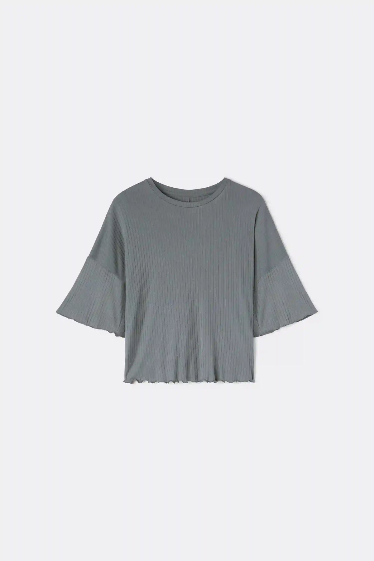 Soft Ribs Short Sleeve Modal Top