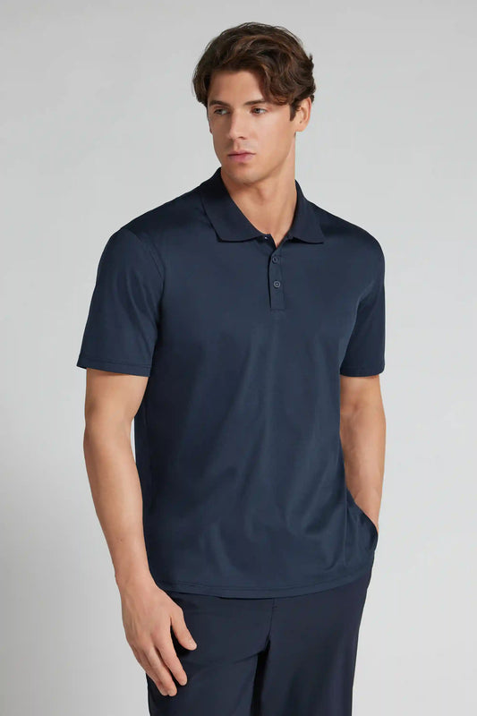 Mercerized Superlight Cotton Polo Shirt with Short Sleeves filo Premium