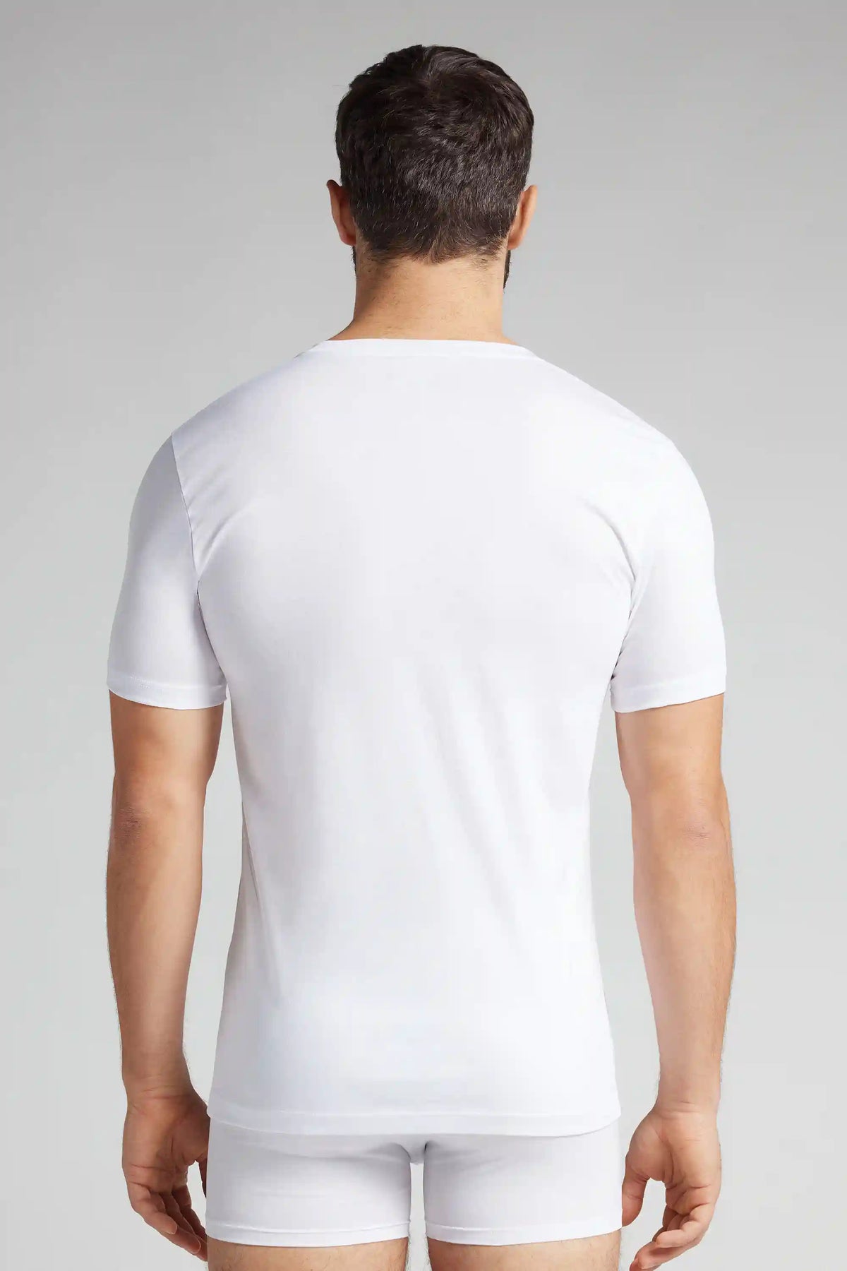 Mercerized Cotton V-Neck T-Shirt filo Premium