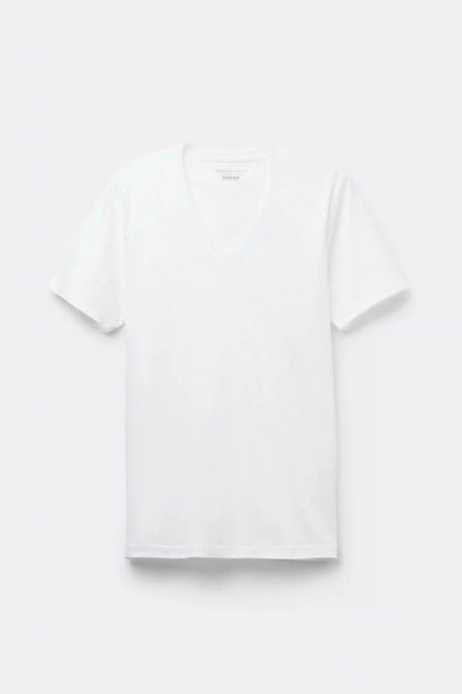 Mercerized Cotton V-Neck T-Shirt filo Premium