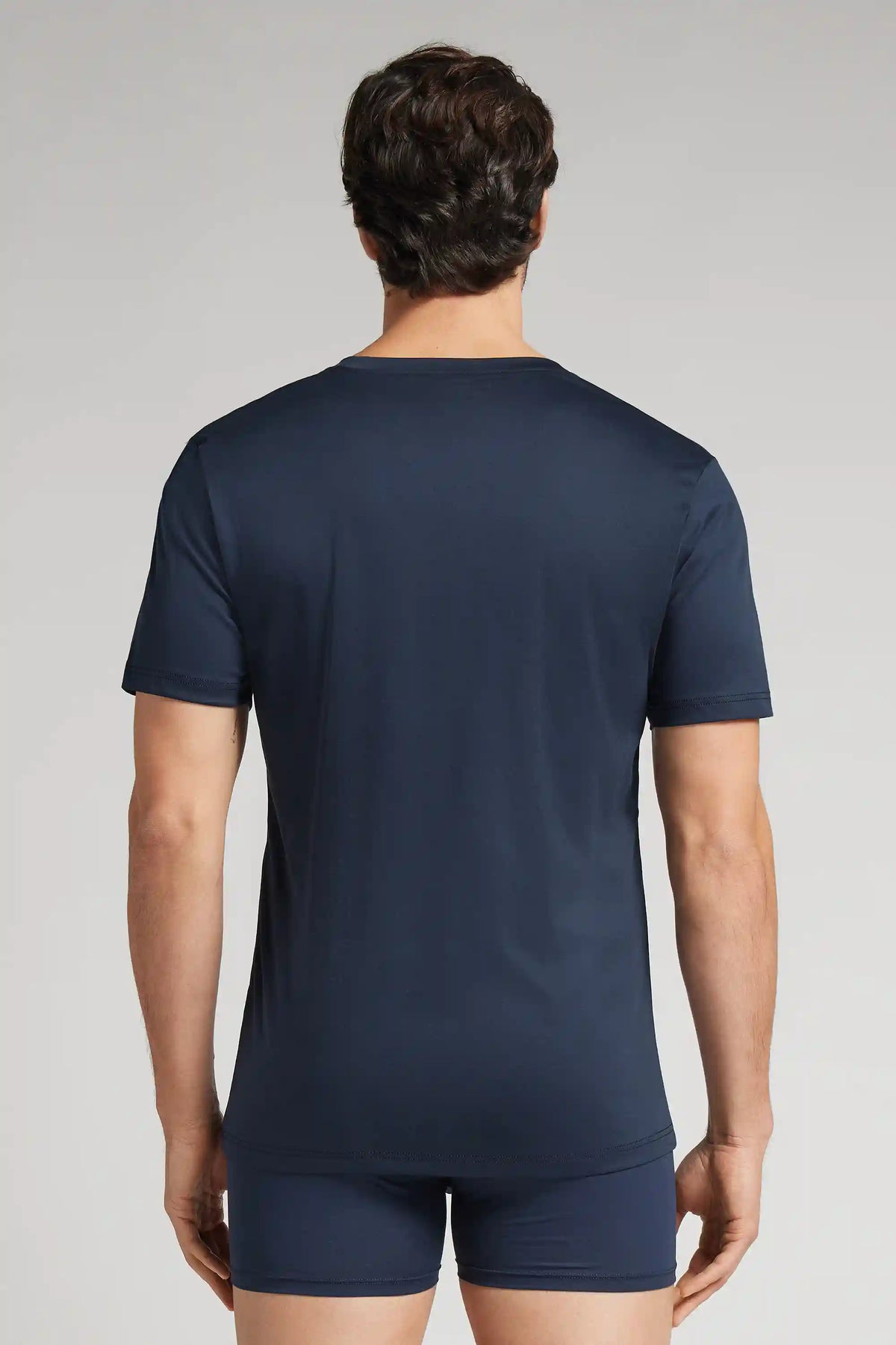 Mercerized Cotton V-Neck T-Shirt filo Premium