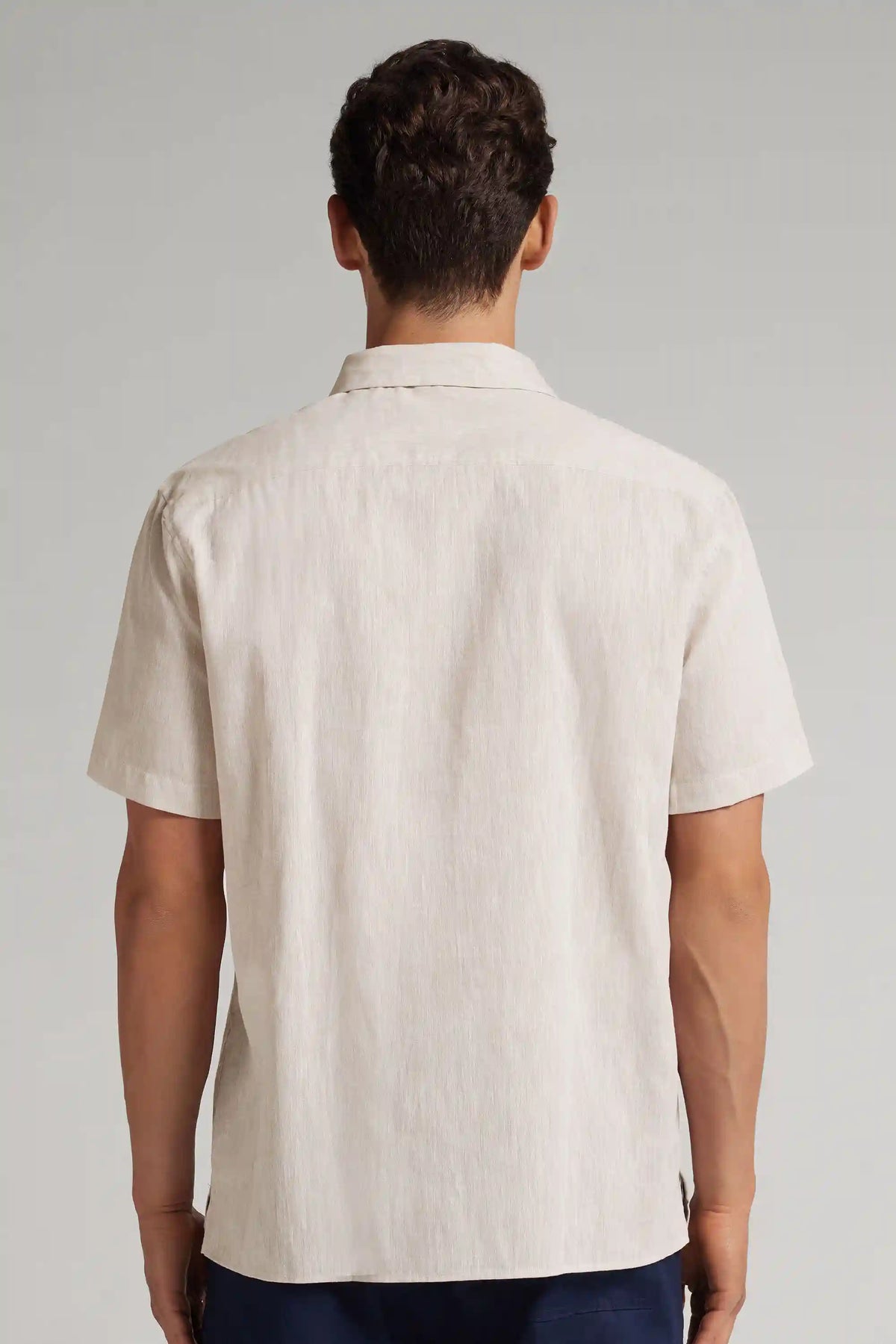 Linen and Cotton Short Sleeve Shirt
