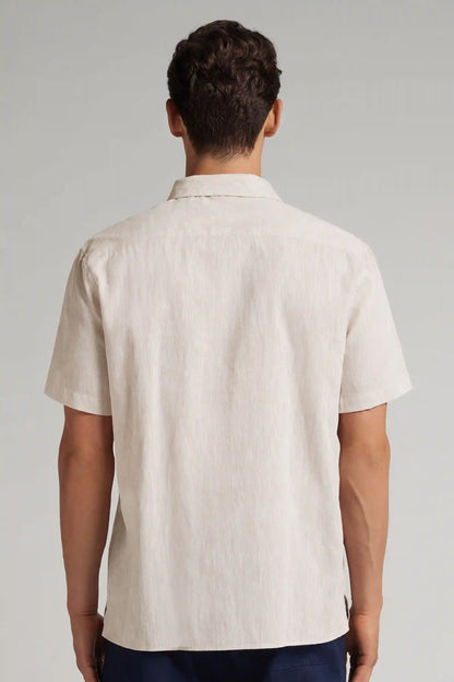 Linen and Cotton Short Sleeve Shirt