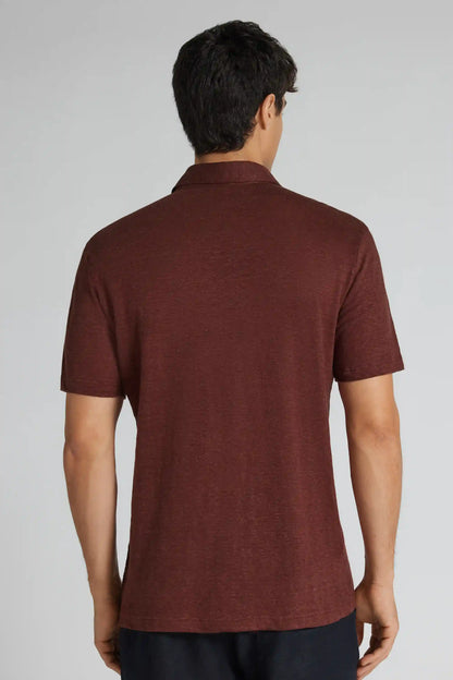Short Sleeve Linen Polo