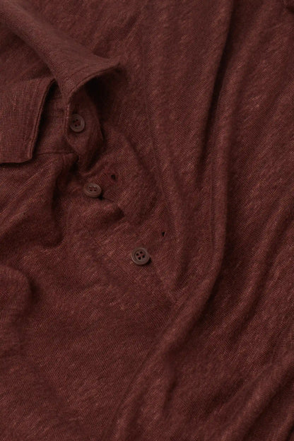 Short Sleeve Linen Polo