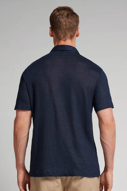 Short Sleeve Linen Polo