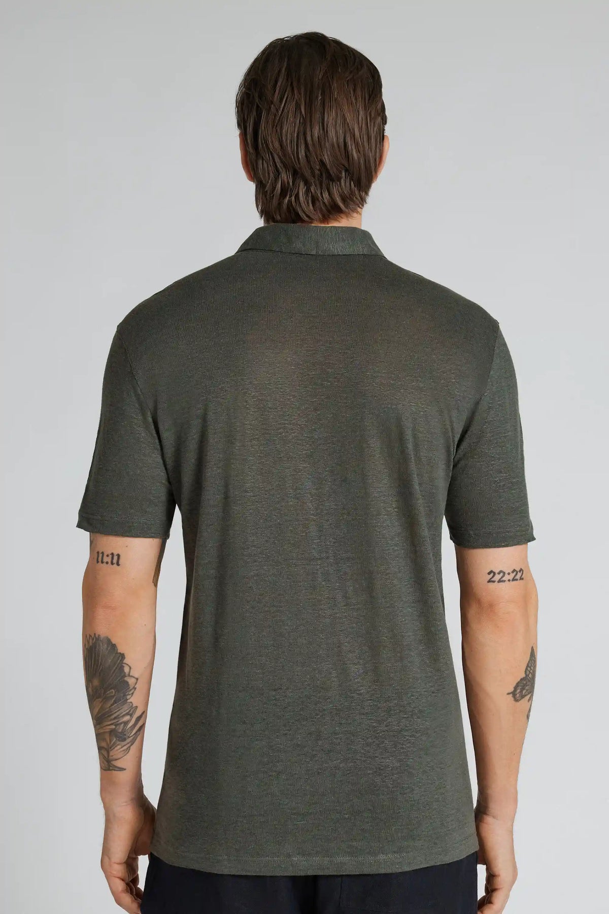 Short Sleeve Linen Polo
