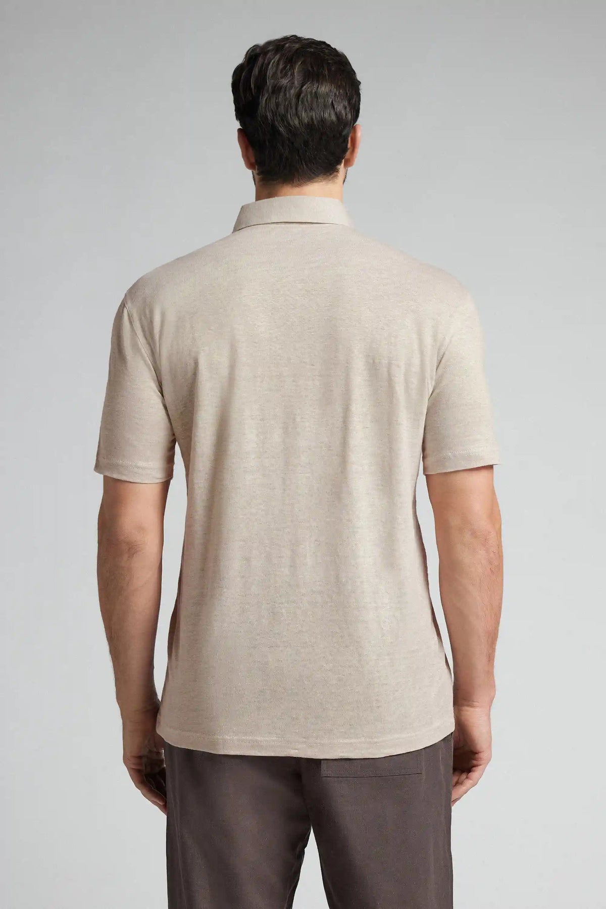 Short Sleeve Linen Polo