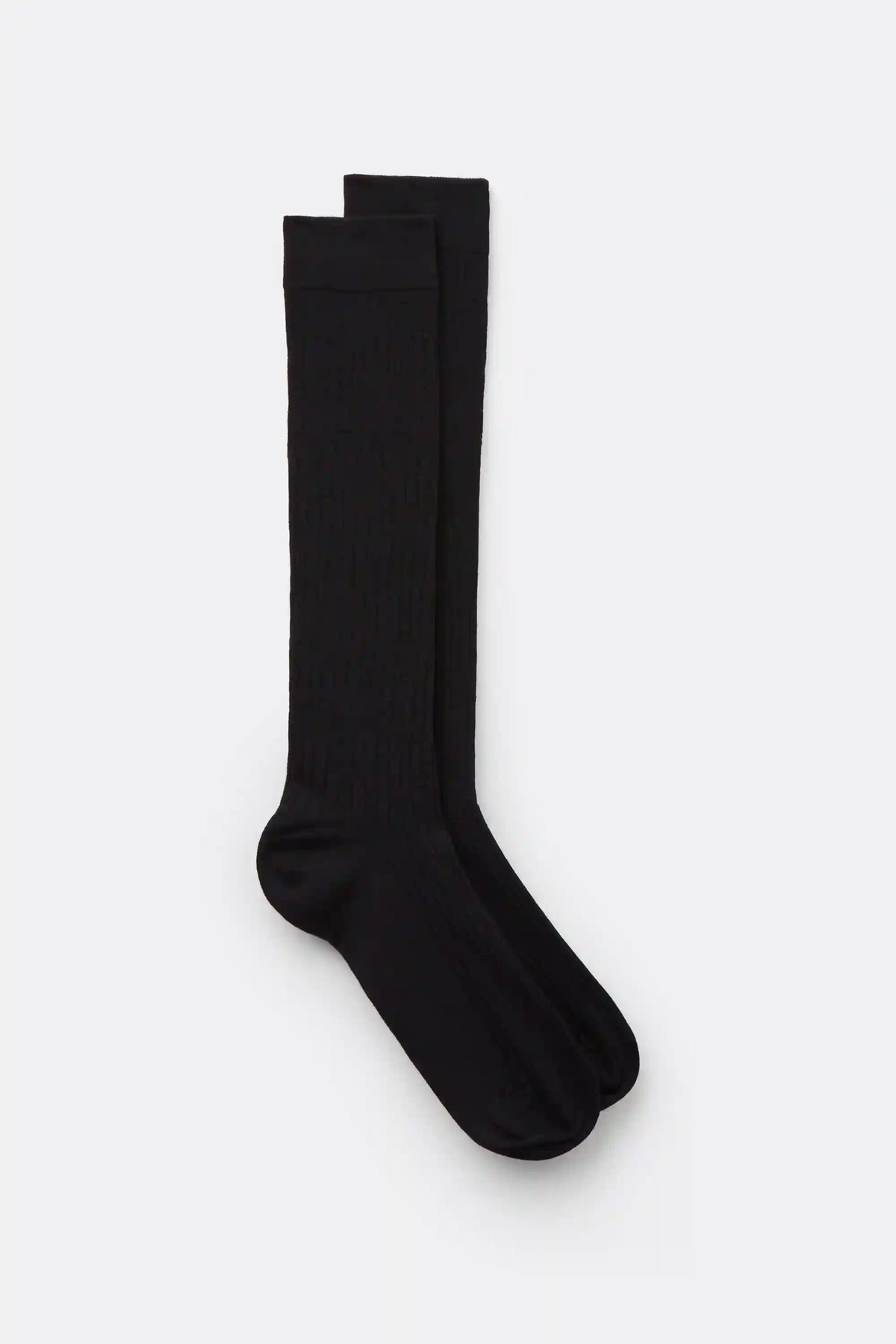 Ribbed Soft Cotton Knee Socks